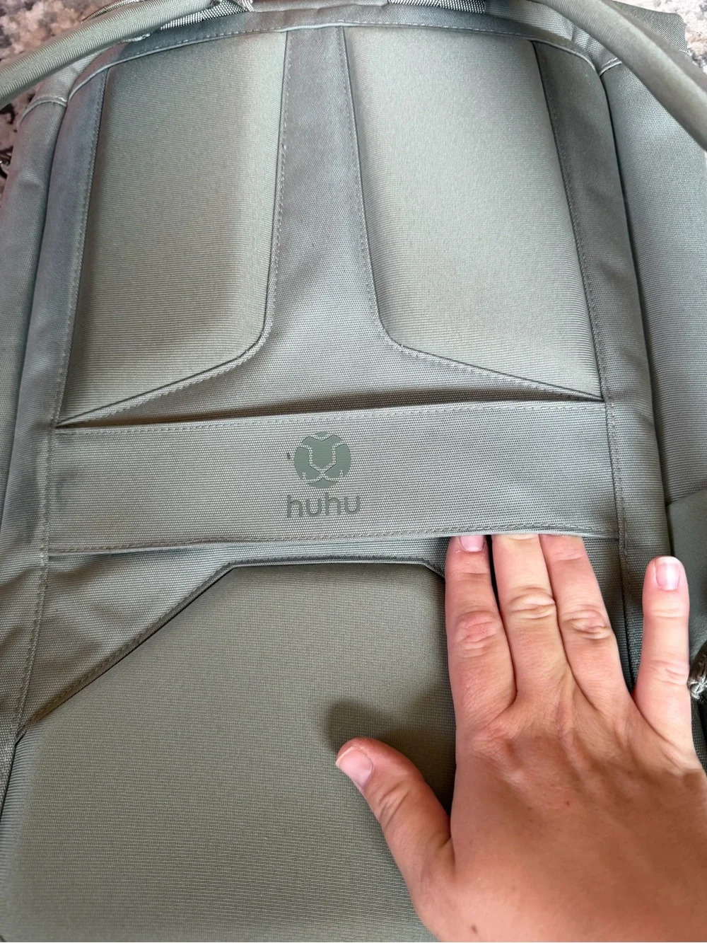 HUHU Diaper Bag Backpack in Sage Green combo